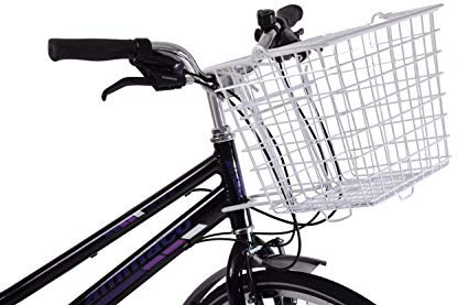 Smart Ideas SUPER SQUARE BICYCLE SHOPPER BASKET FRONT FITTING CYCLE WHITE MESH WIRE BIKE BASKET WITH HANDLE TO LIFT OFF WHEN YOU GO SHOPPING