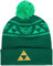 The Legend of Zelda Unisex Triforce Embroidered Knitted Rollup Beanie with Pompom Strickmütze, Grün (Green Green), One Size