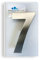 Numéro de maison ou appartement - Chiffre en inox brossé (Qualité 304) - Fixations inox assorties - 15 cm de hauteur - Profondeur/Recul de 1,8 cm - Numéro 7
