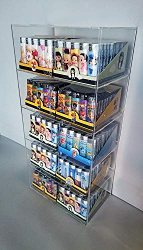 Espositore per Accendini in plexiglass trasparente (5 piani Largo)