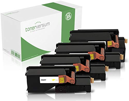 Tonerversum 4 Toner kompatibel zu Dell 593-BBLN 593-BBLL 593-BBLZ 593-BBLV für Dell E525w Druckerpatronen Multipack Schwarz Cyan Magenta Gelb