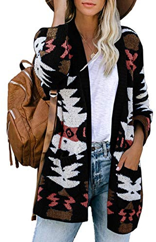 Ferbia Damen Klassisch Cardigan