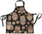 Mnsruu Schürze für Damen, Herren, Mädchen, Koch mit Taschen, niedliche Eulen, Küchenschürze zum Kochen, Backen, Gartenarbeit