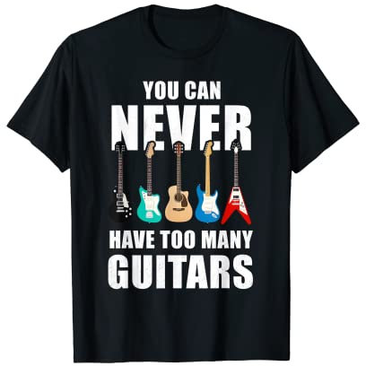 Gitarren Gitarrist - Lustiger Sruch Gitarrensammler T-Shirt