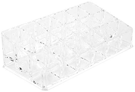 Organisateur de Rouge à Lèvres 18 Fentes Support de Rouge à Lèvres Acrylique Transparent Transparent Organisateur de Maquillage de Stockage de Cosmétiques de Support D'affichage de Cas de Brillant à L