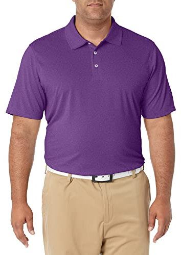 Amazon Essentials Polo da Golf a Maniche Corte Traspirante Ad Asciugatura Rapida Uomo, Porpora Puntinato, M