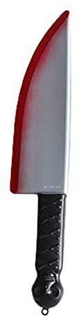 Halloween Blood Knife Bloody Sharp Knife Simulation Plastic Kitchen Knife Ghost Festival Toy Decorative Bloody Axe Realistic Looking Eco-Friendly Plastic Fake Machetes Toy for Home