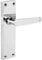 Designer Levers - Victorian Straight Lever Door Handles - Polished Chrome - 1 Pair - Latch Door Handle - Interior Use - Long Latch