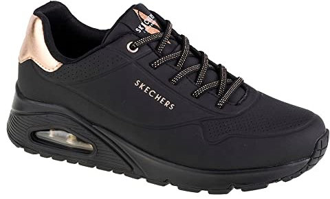 Skechers Uno - Shimmer Away, Zapatillas de Deporte Mujer, Negro 1, 35.5 EU
