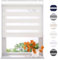 Radeco® Doppelrollo mit Kassette 140 x 240 cm (BxH) schneeweiß, Blickdicht oder Transparent, ohne Bohren möglich, doppelrollo wandmontage, Duo Rollo, doppelrollo 140 cm breit