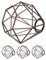 ledscom.de 4 Stück Käfig-Lampenschirm, bronze, E27 / E14, 160mm Ø