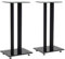Tidyard Supporti per Altoparlanti 2pz Vetro Temperato a Colonna,Supporto per Cassa da Terra,Coppia di Supporti per Altoparlanti,Stand Casse Desktop Speaker Stands Nero 30x25x61 cm