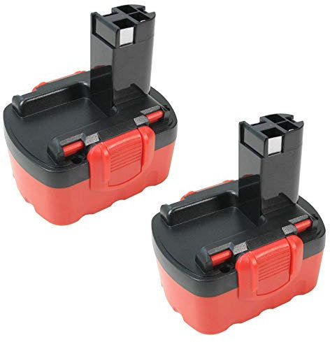 2x Trade-Shop Ni-MH Akku kompatibel mit Bosch 1617S0004W, BAT025, GST 14.4VH, PSR 14.4VE, DDR 14,4 V, 3670, 4 V-i, CSD 14, GDR 4 V, GDR 4 V-LI