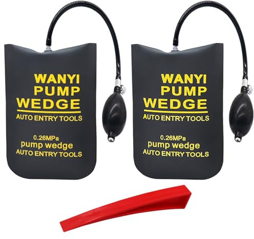 WANYI 2PCS Air Wedge Pump Bag Coussin kit ouverture porte voiture soulever meuble lourd coussin gonflable bricolage coussin levage kit de levage meuble lourd (2 Kleines Rechteck)