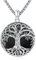 Eusense Collier d'arbre De Vie Pour Femmes Argent 925 avec Pendentif en Obsidienne Noire Chaîne Pour Femmes Filles Cadeaux D'anniversaire