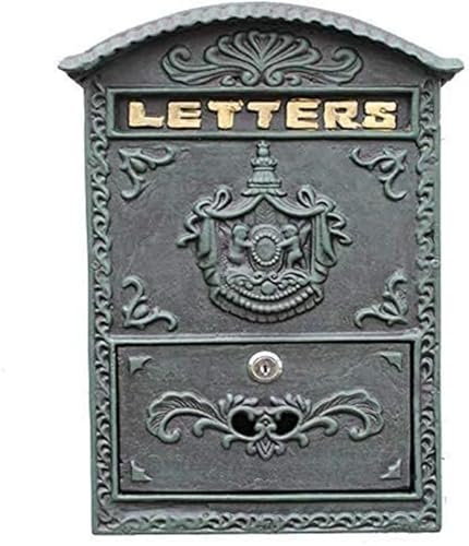 Briefkasten, Briefkasten Briefkasten Wandbriefkasten Schmiedeeiserner Briefkasten Anthrazit Retro Outdoor Regenfeste Dekorationen Zeitungskasten