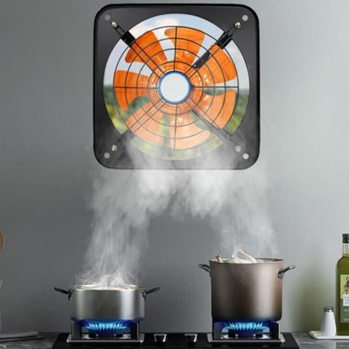 BETAM Abluftventilator Mit Schalter,Badlüfter Leise,Metall Fensterventilator Und Wandlüfter,1400 U/Min Zuluft Ventilator,Für Küche,Waschküche, Toiletten,Garage Rauchabzug Grill,14 inches