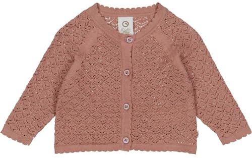 Müsli by Green Cotton Baby - Mädchen Knit Scallop Cardigan Sweater, Daydream, 68 EU