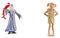 SCHLEICH 42637 Dumbledore & Fawkes, ab 6 Jahren, Wizarding World - Spielfigur, 11 x 4 x 12 cm & 13985 Dobby, ab 6 Jahren, Wizarding World - Spielfigur, 3,5 x 3 x 8 cm
