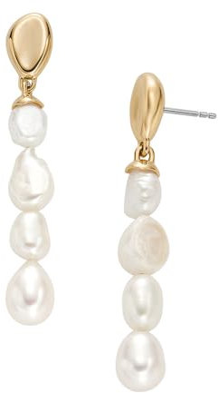 Skagen Damen-Ohrring Agnethe Pearl Gold aus Edelstahl, SKJ1827710