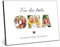 ARTFAVES® Personalisiertes Bild - Für die beste Oma - Geschenk für Großmutter, Danke als Poster 21 x 30/30 x 40 cm ohne/mit Rahmen oder als Holzbild