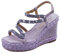 Alma en Pena V240978 Suede Lilac Sandalias Elegantes para Mujer Lila con Brillantes Lila, Lilac, 37 EU