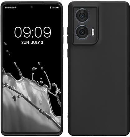 kwmobile Custodia Compatibile con Motorola Edge 50 Fusion Cover - Back Case per Smartphone in Silicone TPU - Protezione Gommata - nero matt