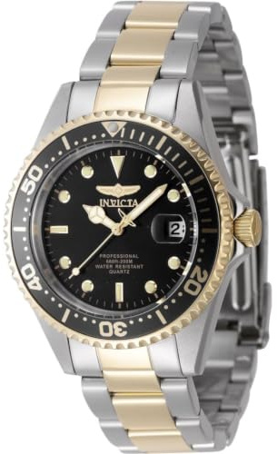 Invicta Pro Diver 8934OB Herrenuhr - Quarzwerk - Edelstahl mit schwarzem Zifferblatt - 38 mm