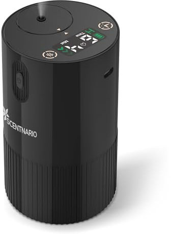 Diffuser Kabellos, Aromatherapy Diffuser - Wasserloser Öl Diffusor with Timer Function, Car/Home Mode for 4 Cold Mist & Timer 1/2/4/6H