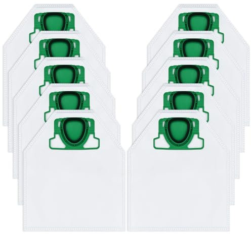 DLAIMI 10 piezas aspiradora bolsas compatibles con Vorwerk Kobold VK200 FP200, accesorios de bolsa de polvo adecuado para Vorwerk Kobold VK200.