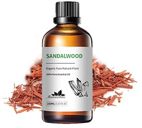 Sandalwood Essential Oil Mumianhua Pure Therapeutic Grade Sandalwood Aromatherapy Oil for Skin, Massage, Hair, Diffuser, Perfume, Candle Making and Soap Making 100 ml