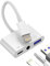 Adattatore Lightning A USB-A Jack 3.5mm Caricabatterie 3 in 1 Per iPhone 14 13 12 Pro Per IPad Per Apple Porta USB Tastiera Mouse Scheda U Disco Lettore Audio Jack Auricolare Audio Cavo OTG