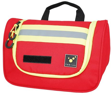 tee-uu Hero Waschbeutel | robust | übersichtlich | Verschiedene Farbvarianten (rot)