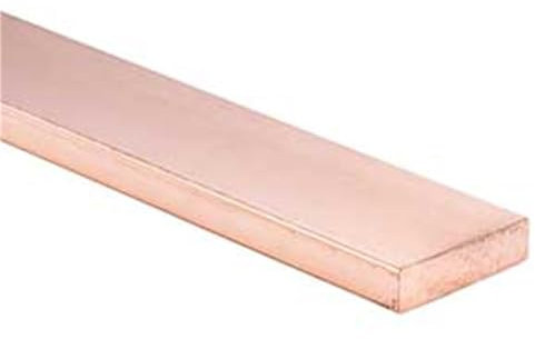 T2 Red Copper Flat Bar Strip, Thick 2mm 3mm 4mm 5mm 6mm 8mm Pure Copper Plate, Length 500mm Copper Bus Bar Stock 1pc(2 * 8MM)