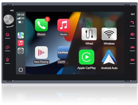 Pantalla para VW lbiza 6L Fox Polo Passat Golf Jetta Radio con Inalámbrico CarPlay Android Auto