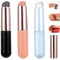Aeaocvo Lippenpinsel 3 Stück, Silikon Lippen Make-up Pinsel mit Kappe, Lippenmasken Applikator für Lippenstifte Lipgloss Lippenbalsam Concealer Nagelkunst (Schwarz, Rosa, Blau)