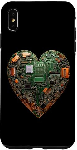 Hülle für iPhone XS Max Valentine Mainboard Microchip Circuit IT-Computergrafik
