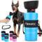 lesotc 1000ml Gourde Chien Promenade, Bouteille d'eau Portable pour Chien, Prévention des Fuites d'eau, Convient pour l'Extérieur, Les Voyages, La Marche, Le Camping Et d'autres Scènes （Bleu）