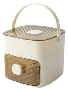 Ice Cube Maker - Tragbare Ice Maker, Stick 48-Fach Leckdichte Schublade Stil Tray, Tragbarer Fall mit Griff & Einfache Eisentfernung (white, 18 * 17)