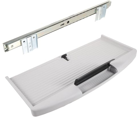 TEHAUX Große Ergonomische Tastaturablage Ausziehbar unter Schreibtisch mit Leichtgängigen Schienen Stabiler Halter für Tastatur und Maus Platzsparendes Keyboard Drawer für Büro und Home