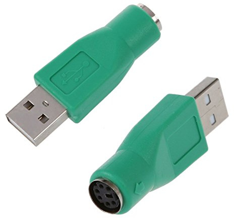 Masslla Lot de 2 adaptateurs PS2 femelles vers USB pour clavier souris