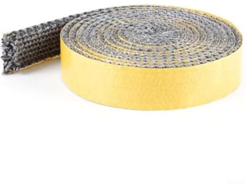 Fiberglas-Pelletof-Türdichtung, selbstklebend, hitzebeständig, Dichtungsstreifen für verbesserte Heizleistung, Grün (1)