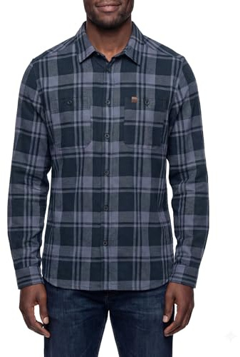 DANISH ENDURANCE Camicia Flanella Uomo, Cotone Biologico, Stile Casual | Camicia in flanella, cotone biologico morbido e resistente con vestibilità comoda, per uso quotidiano e attività all'aperto