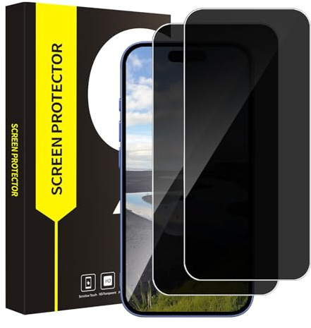 Bodyguard 2 Stück Schutzfolie für Panzerglas für iPhone 16 5G Displayschutz | 2.5D Hülle Freundllich Anti-Spähen 9H Härte Anti-Kratzen Hohe Klarheit Hohe Auflösung Sensitive Touch