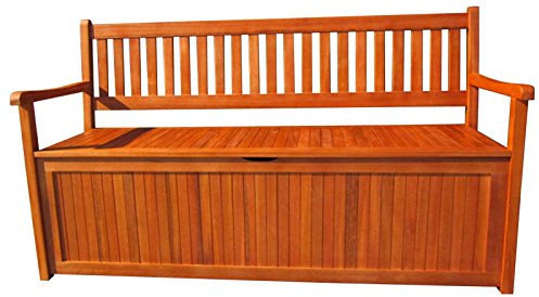Gartenmoebel Truhenbank Benita 3-sitzer, Akazie, FSC®-Zertifiziert Truhe Bank Terrasse