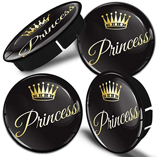 SkinoEu® 4 x 60mm Silikon Nabenkappen Kappen Princess Felgendeckel Radkappen Radnabendeckel Nabendeckel Auto Tuning C 51 Z*