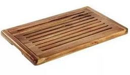 APS 884 Brotschneidebrett, 53 x 32,5 cm, Höhe 2 cm, Akazienholz, herausnehmbares Krümelfach, GN 1/1