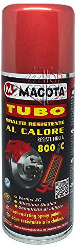 MACOTA Spray Smalto Vernice 3G Resistente ad Alte Temperature per Auto Moto 200ml (Rosso)