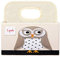 3 Sprouts - Wickeltasche Organizer - Baby Windel Caddy für Wickelutensilien - Wickelkorb & Wickelorganizer für Wickeltisch - Praktischer Wickelcaddy - Windel Organizer Korb - Eule