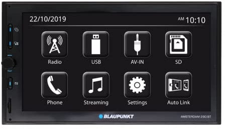 Blaupunkt AMSTERDAM 290 BT Radio | 2DIN | Mirroring smartphone | Vivavoce e audio Bluetooth | USB | SDHC | AUX | Equalizzatore a 7 bande | Connessione telecomando volante | Telecomando IR | 4x 50W